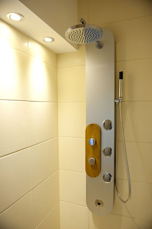 Spacious Shower with Multiple Shower Heads